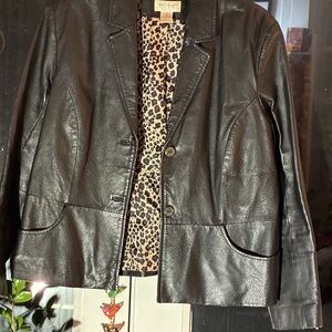 Kim Rogers Black Leather Jacket